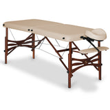 Inklapbare Massagetafel Panda (gebeitst beukenhout) | Cosmetische Tafel | 70 cm | Beige