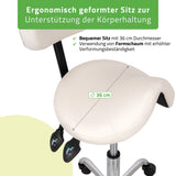 Sattelhocker Sola mit Rückenlehne | Rollhocker